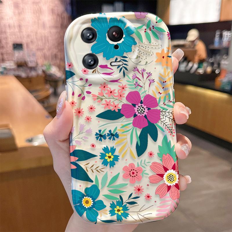 

Flower Wave Case for Xiaomi Mi 15 14 Ultra 14T 13 Lite 12 Pro 12S 12X 11i 5G POCO X7 X6 X5 X4 GT X3 NFC F6 F5 F3 M6 Plus Cover Mi 12 Pro