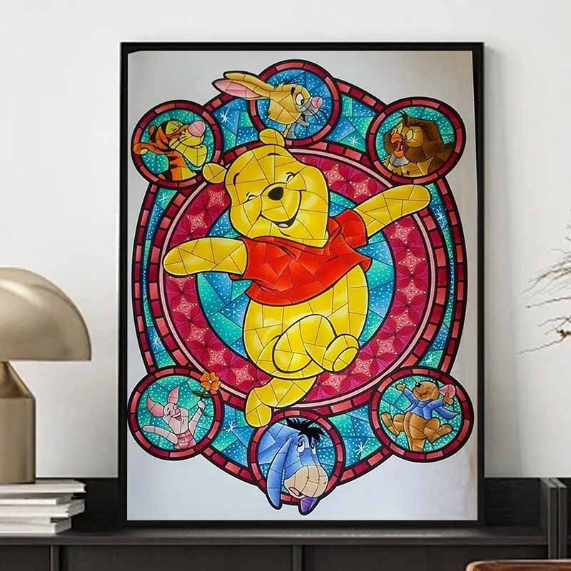 Disney Diamond Painting Winnie The Pooh and Friends Themed Illustration Wall Decoration Full Diamond Crossstitch DIY Gift Home Decoration