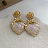 Love Flower Earrings Metal Medieval Design Designer Silver Needle Resin Earrings Earrings Women