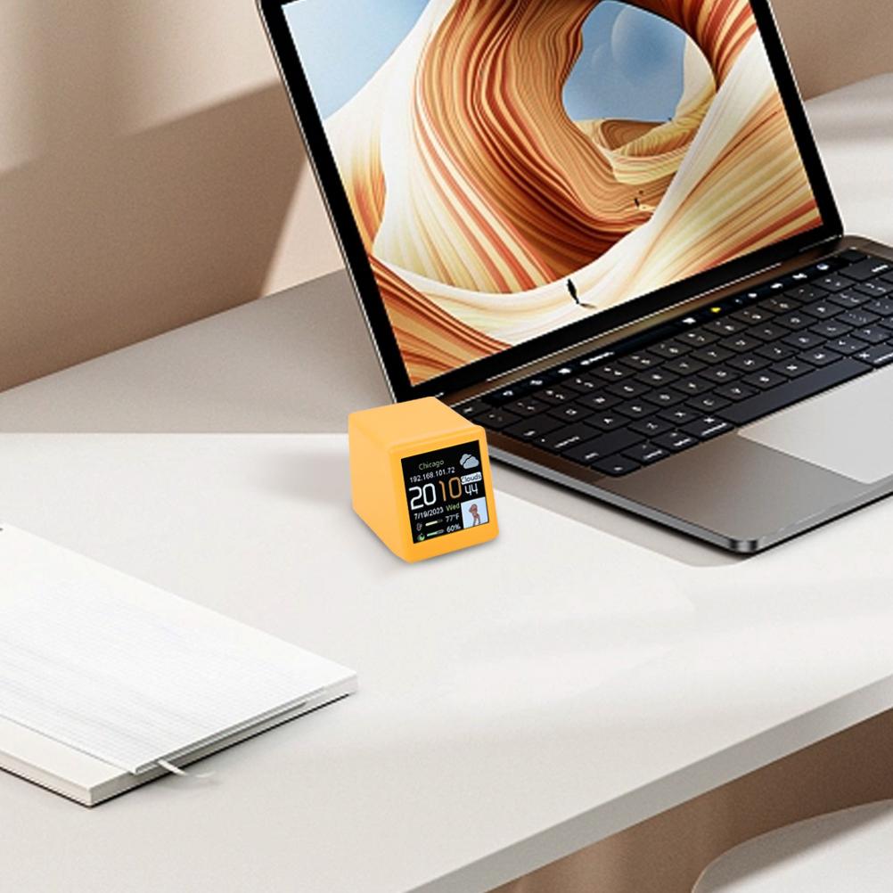 Super coole Mini-WLAN-Desktop-Digitalwetterstation mit IPS-LCD-Bildschirm-Gadget zur Dekoration