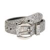 PU Belt with Shinning Adjust Pin Buckle Woman Full Sequins Waist Belts Girls Rhinestones Belt for Jeans Coat Skirt