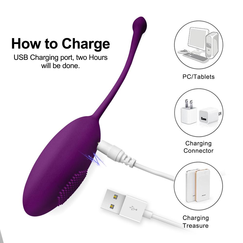 POMFW USB Rechargeable Wireless Remote Control G Spot Vibrator Vagina Clitors Stimulator Egg Sex Toys for Women
