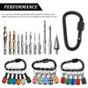 19PCS Screwdriver Bits Holder Extension Bar Keychain Screw Adapter with Carabiner Drill 1/4 Inch Hex Shank Hanging Carry Tool