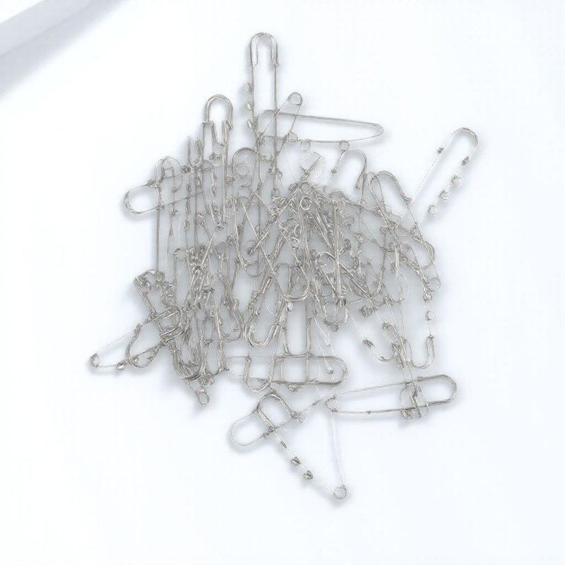 50Pcs Safety Pins Brooch Needles Alloy DIY Clips for Crafts Clothes Blanket Decorative Heavy Duty Metal Pins DIY Brooch Pin
