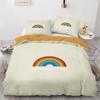 Rainbow Birds Star Duvet Cover Set Twin Full Size Cute Polyester Comforter Cover for Kids Boys Girls Bedding Set Quilt Cover