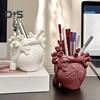 Kleiner Stifthalter in Form eines menschlichen Herzorgans, realistisches 3D-Herzanatomiemodell, Schreibtisch-Aufbewahrungs-Organizer für Make-up-Pinsel und Stifte