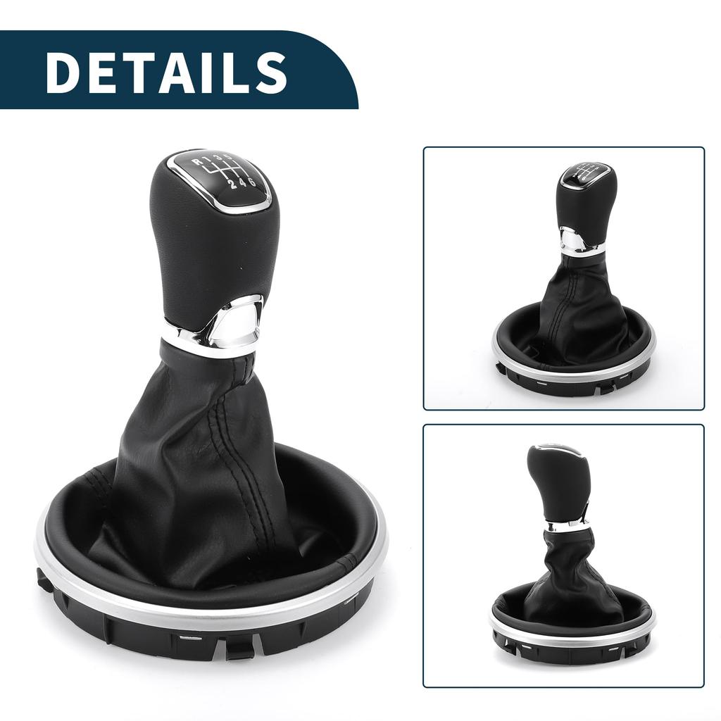 TUCKBOLD Manual Gear Shift Knob Cover for Skoda Fabia II Shift Boot Cover 6-Speed 2007-2014 (1pc)