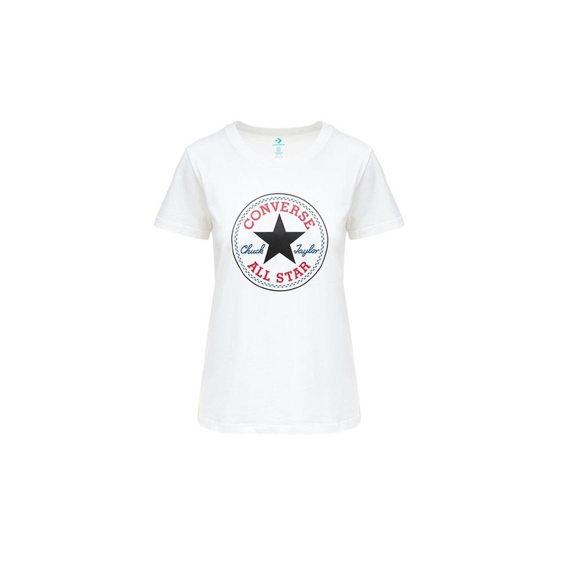 (WMNS) Converse Chuck Taylor All Star Round Neck Short Sleeve  White  Women s 10017759-A04 S