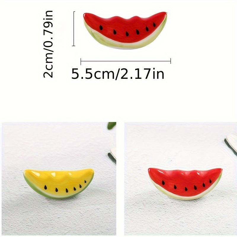 1/2 Creative Summer Refreshing Ceramic Watermelon Chopstick Holder Chopstick Holder, Home Hotel Homestay Chopstick Pillow