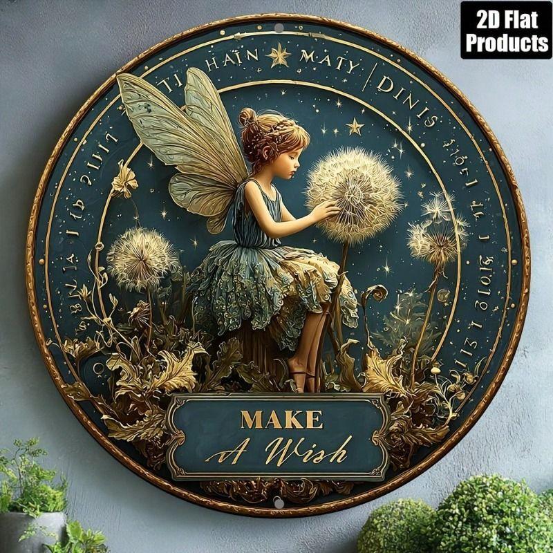 Metal Tin Sign 2D Wall Art Home Decor Flat Hanging Decorative Plaque