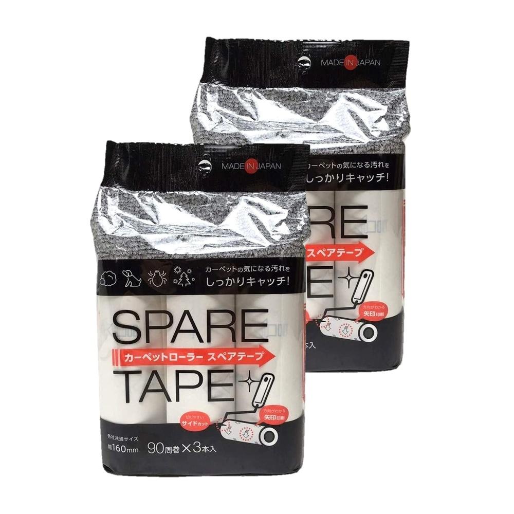 

Strix Design Carpet Roller Adhesive Spare Tape Made in Japan 90 laps 6 pieces (Set of 3 x 2) White Common size for all companies Side cut SB-064