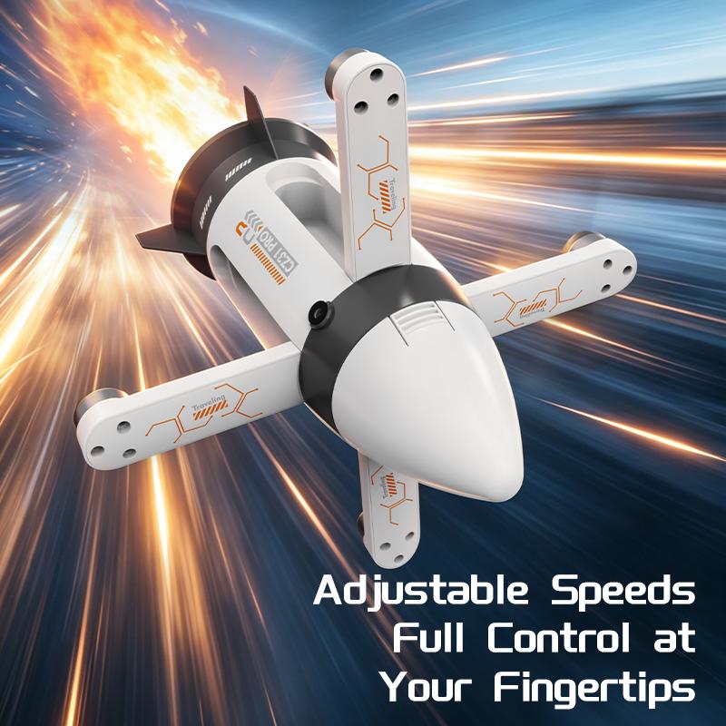 Brinquedo Voador de Nave Espacial RC Sem Escovas Foguete Dobrável Avião Foguete Carro Foguete Acrobático Foguete Espacial Voador de Controle Remoto com Spray