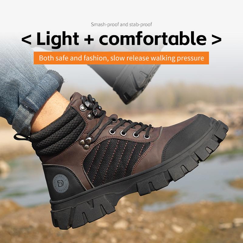 Men Safety Shoes Steel Toe Work Shoes Puncture Proof Work Sneaker Male Protective Footwear Work Man Boots Safety Boot