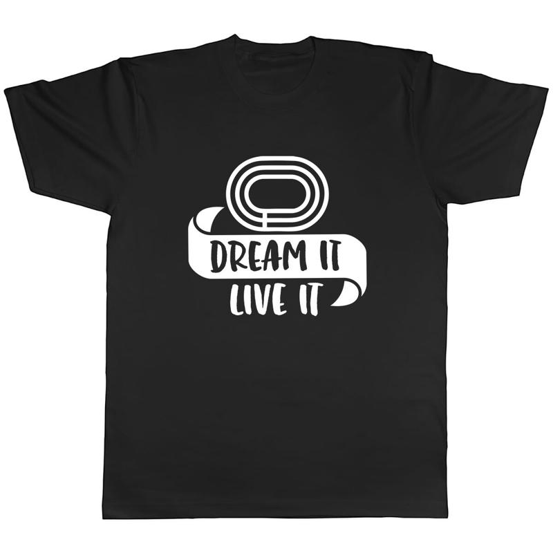 Dream It Live It - Track & Field Mens Unisex T-Shirt Tee S разноцветный