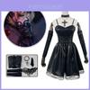 Stilvolles Misa Amane Death Note Anime Cosplay Schwarzes Kleid Für Halloween Und Partys