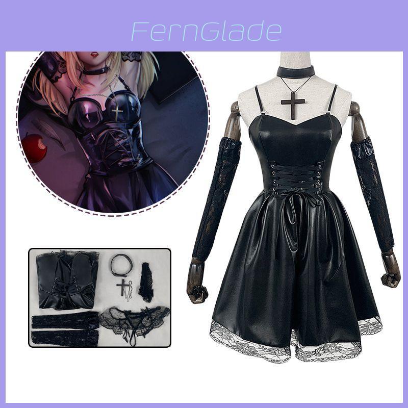 Stilvolles Misa Amane Death Note Anime Cosplay Schwarzes Kleid Für Halloween Und Partys
