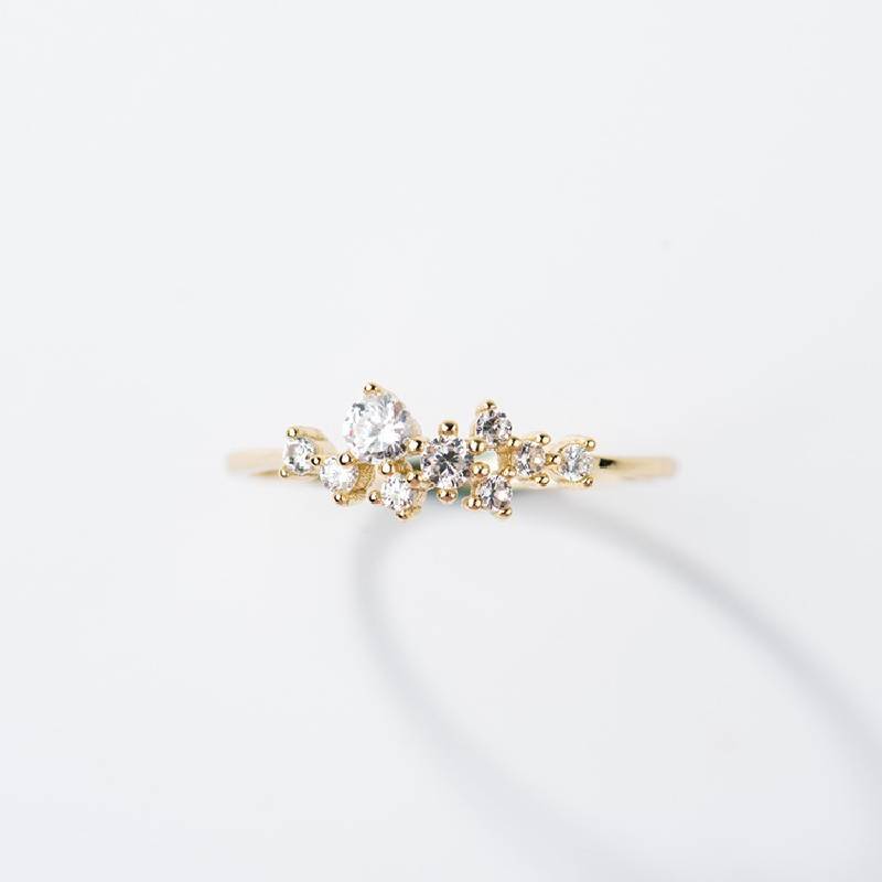 Rings Rhinestone Gold Girls Go Out Decoratives Hand Jewelry Simple Fashiona