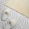 Self-Adhesive Vinyl Tiles With Printed Wavy Patterns On Background 4X50X50 Cm