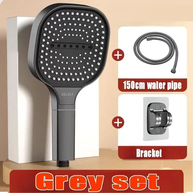 3-Modes High Pressure Shower Head Water Saving Shower Heads Adjustable Water Massage Sprayer Home Bathroom Accessories