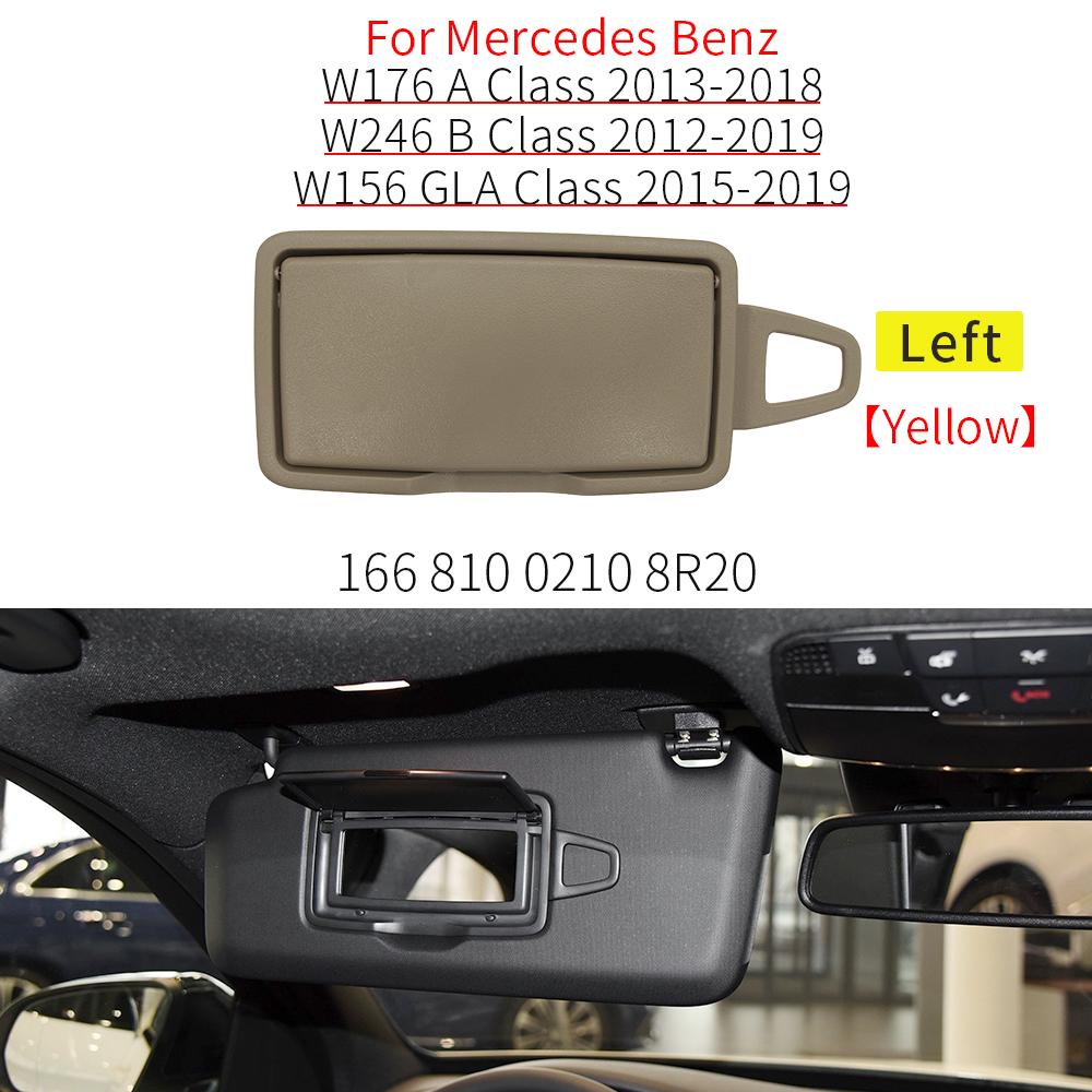 For Benz W246 W176 W156 W117 Car Interior Front Sun Shade Visor Makeup Cosmetic Mirror Cover For Mercedes A B CLA GLA Class