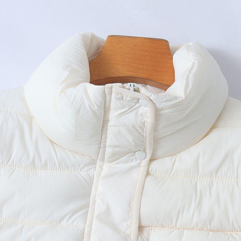 Lightweight Cotton Vest Fall and Winter New Arrival Foreign Trade Women's Clothing Stand Collar Zipper Double Pocket Short Warm Vest 30287