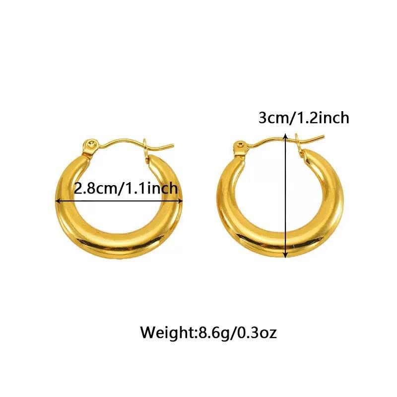 Big Earrings, Exaggerated Design Sense, Simple and Long-term Non-fading, High-end Temperament Ear Buckle