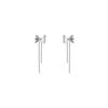 Bow Tassel Earrings, Niche Stud Earrings, Women's Design Sense, Senior Temperament Ins Earrings, Exquisite Long Styles