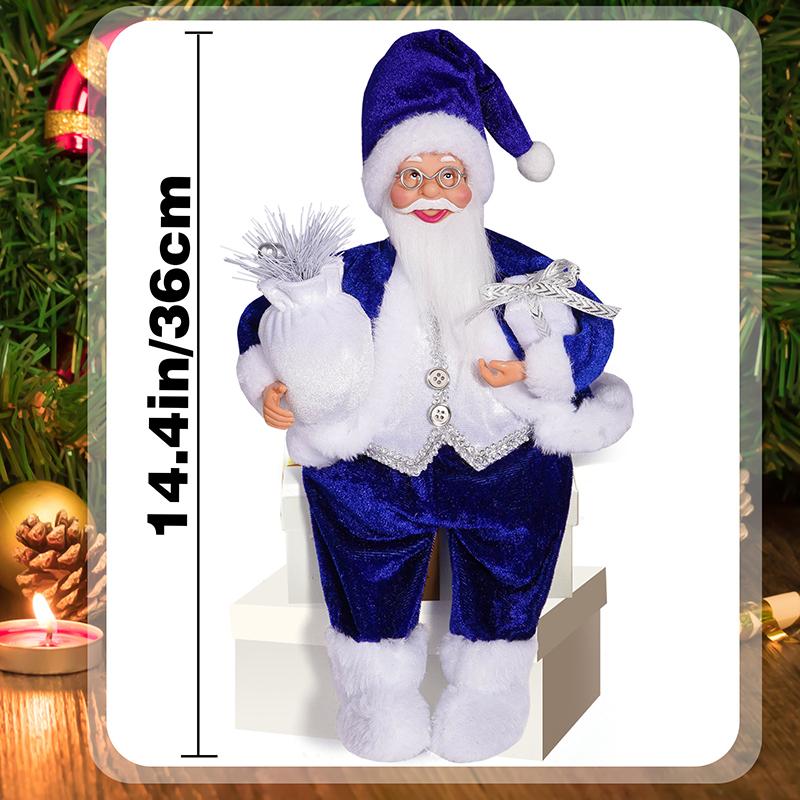 1PC Festive Santa Claus Decor for Shop Displays Handcrafted Santa Ornament for Mantle