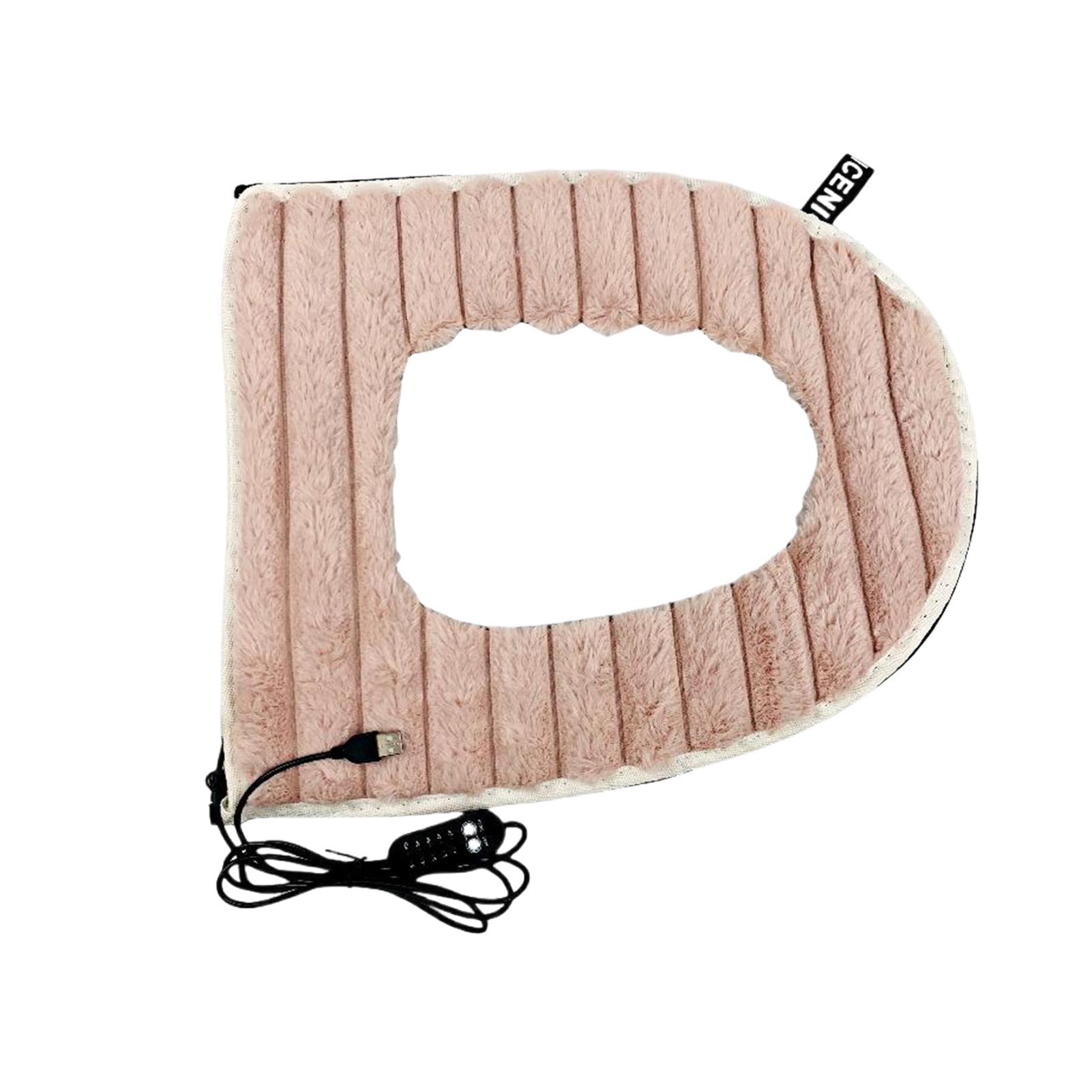 

Подогреваемый чехол для унитаза, быстросъемная крышка с мягким закрыванием, чехол для ванной комнаты, мягкое сиденье для унитаза розовый