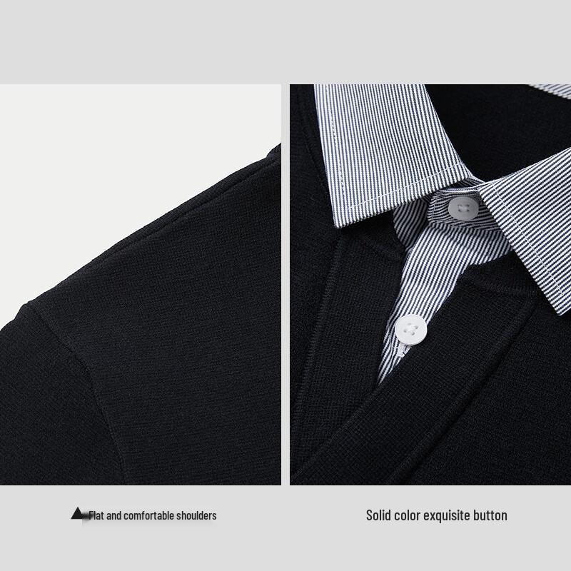 HLA Men's Faux Two-Piece Knit Sweater