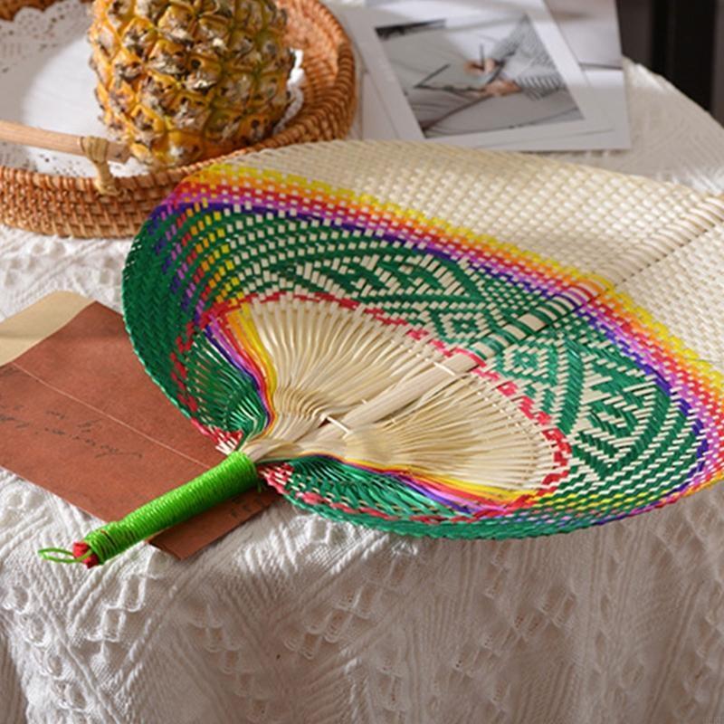 62KD Bamboo Woven Fan Hand Weaving Fans Cooling Supplies Party Supplies Wedding Camp