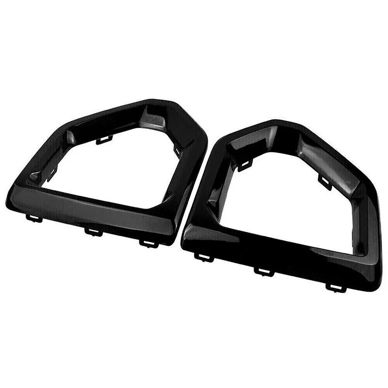 

2 шт./пара, наружная рамка для противотуманных фар, подходит для GMC Sierra 2019-2024 Denali SLT, автомобильные аксессуары, рамка для передних противотуманных фар чёрный