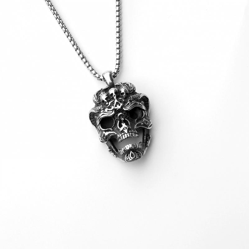 Hip-Hop Zodiac Year of the Snake Pendant: Cobra King Necklace for Men & Women - Stainless Steel Animal Jewelry