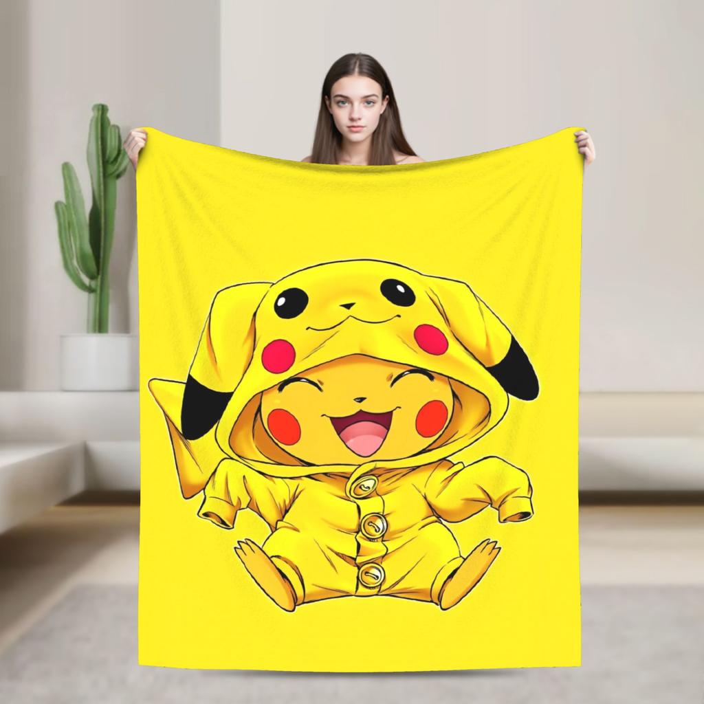 Cute Cartoon Squirtle Blankets Poke-Mon Flannel Awesome Warm Throw Blankets for Home Restaurant Spring Autumn