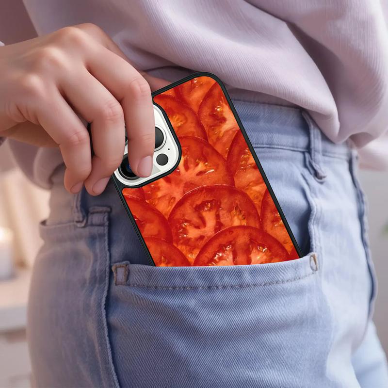 Tomatos Sliced Up Phone Case For iPhone 17 Air 15 16e 14 13 Pro Max Coque 12 11 Pro Max PLUS cover