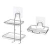 Punch-Free Wall-Mounted Stainless Steel Soap Holder with Drainage