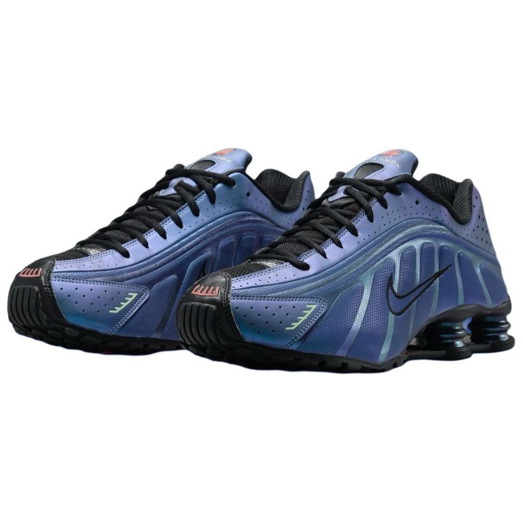 Nike Shox R4 Iridescent Men Sneakers Blue Black Hot-Punch HQ3446-001