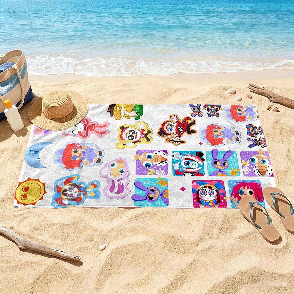 Digital Circus Beach Towel Soft Durable Quickdry Comfortable Lightweight