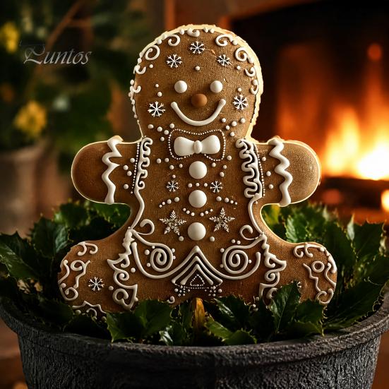 Christmas Outdoor Yard Decoration Gingerbread Man Garden Stake, Acrylic Cute Holiday Lawn Art 2D Flat for Patio Decor Durable Stake