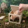 Tafit Hamsterhaus, Versteck, Holz, Hamsterhaus, Kleintier, Haustier, Tunnel, Erkundungsspielzeug, Geheimes Guckhaus für Zwerghamster