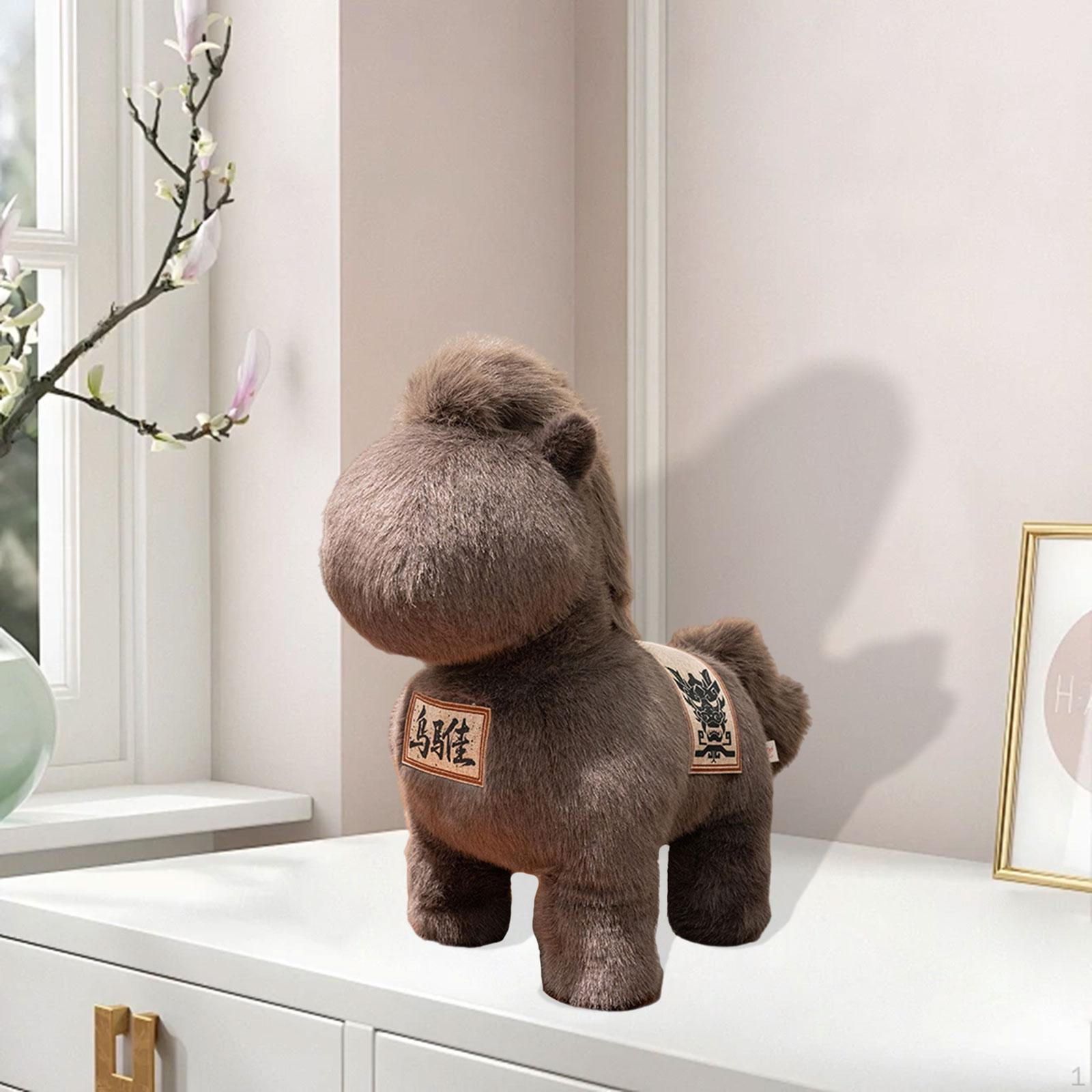 

Плюшевая игрушка Лошадь Украшение для автомобиля 12 дюймов в высоту для семьи, мальчиков и девочек, взрослых, белая