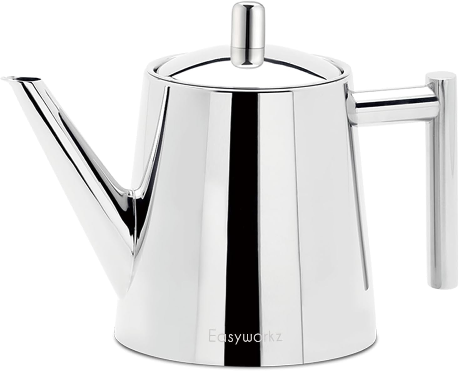 

Easyworkz Stainless Steel Double-Walled 1000ml Teapot with Strainer [Chrome]