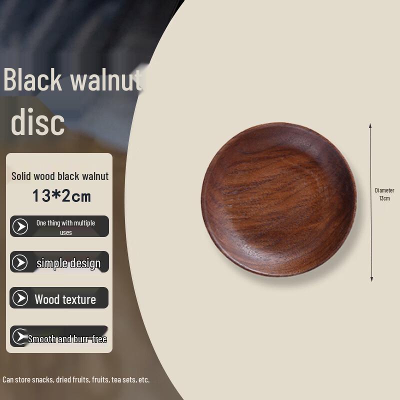 

Homeglen Japanese Style Round Solid Wood Serving Tray