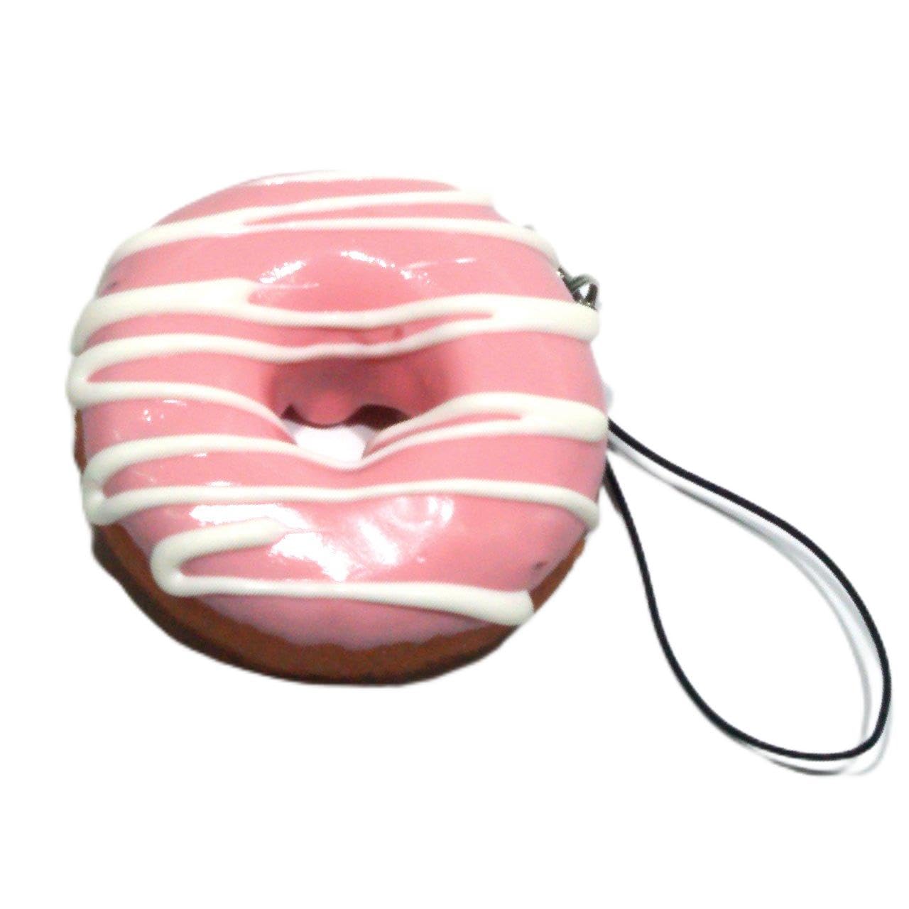 

so delicious you could eat Strawberry Donut Food Sample Strap Gift 044TS [Coconut Accessories] Looks it! - Cute, Funny, Souvenir, белый
