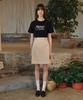 Lora Lora A Line Midi Skirt Beige