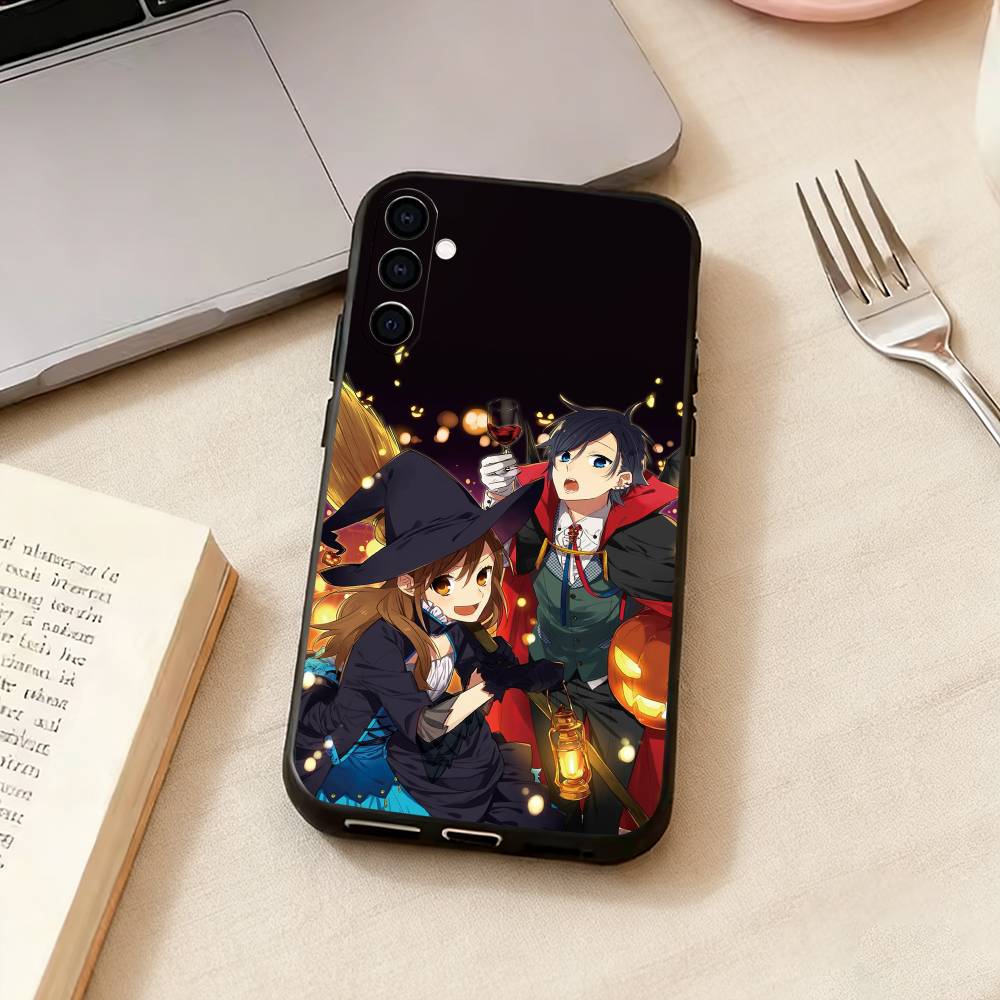 Anime H-Horimiya-a Phone Case Black Silicone Soft For Samsung Galaxy A73,A72,A71,A70,A53,A52,A51