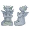 Small Dinosaur Sculpture Resin Meditated Statue Home Ornament for Garden Tree Courtyard Backyard
