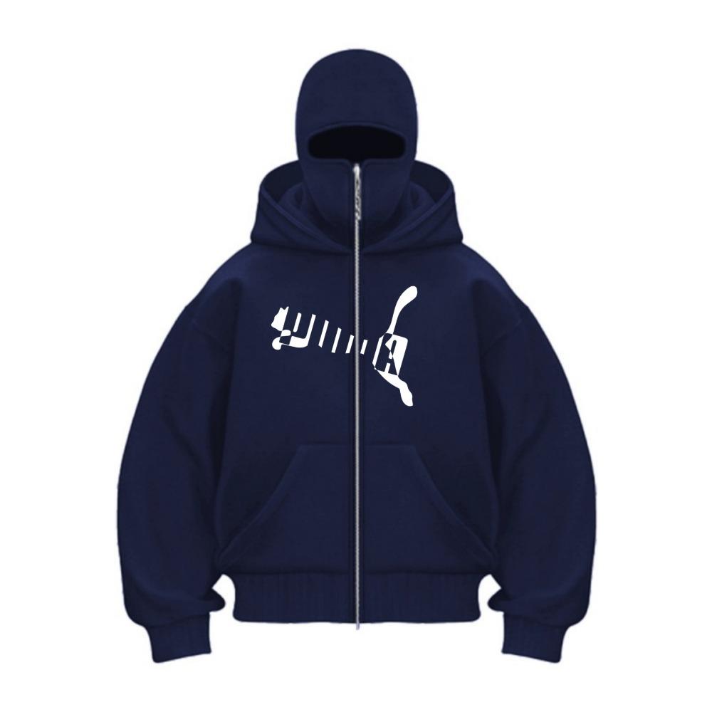 

Мужское хип-хоп худи с двойным капюшоном, ветрозащитное, на молнии, с маской, спортивная одежда, уличная мода, осеннее модное худи-пальто XXXL