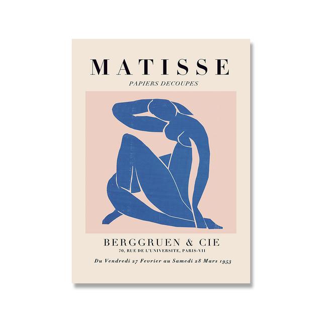 solid Wood Frame Modern Matisse Warhol Miro Abstract Wall Art Poster Print Cartoon Banana Mural Canvas Painting Kids Bed Room Home Decoration