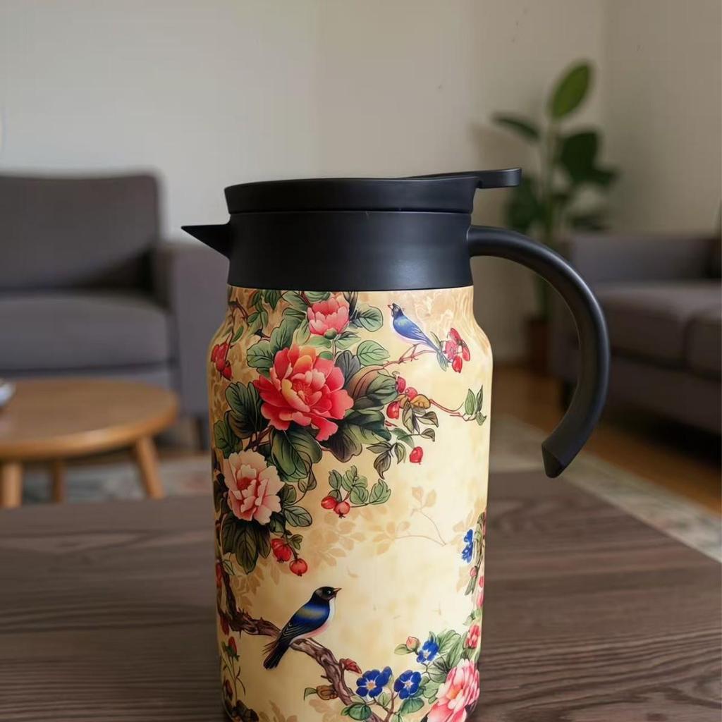 316 Stainless Steel Large-Capacity Thermos Flask with Tea Steeping Chamber